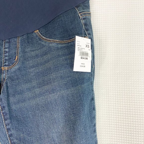 Motherhood Maternity Indigo Blue Straight Leg Denim Jeans Extra Small - Picture 5 of 11
